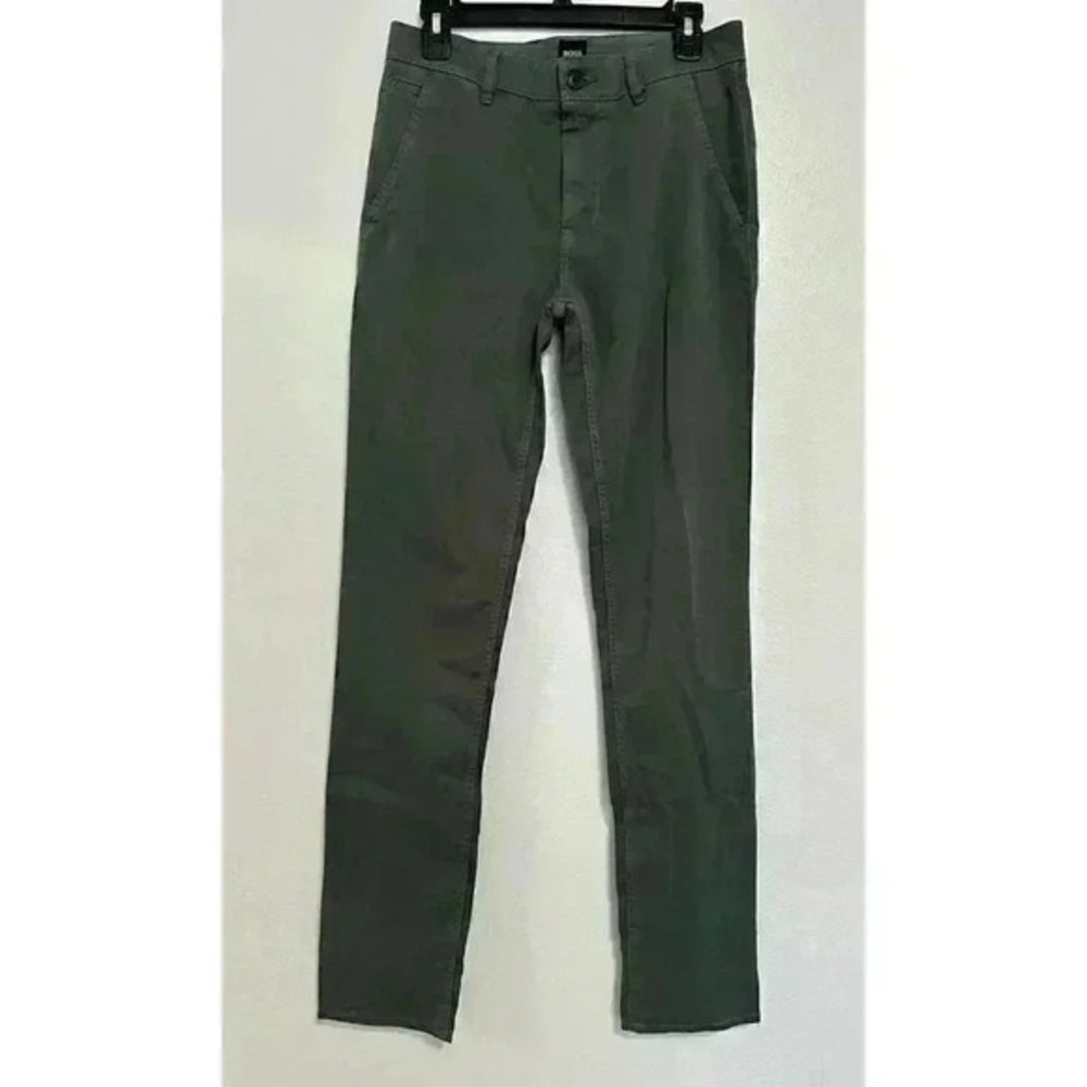 Hugo Boss Delaware Slim-Fit Stretch-Denim Jeans Green Size 29-34‎
